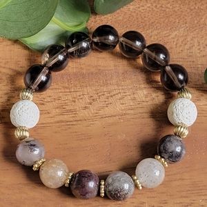 Garden & Smoky Quartz Bracelet